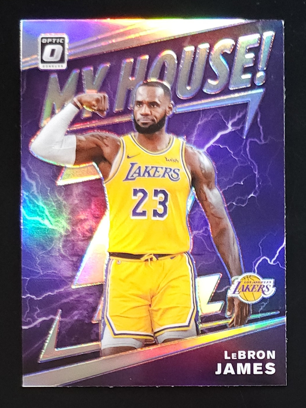 LeBron James 2019-20 Optic My House Purple Prizm #13 Lakers