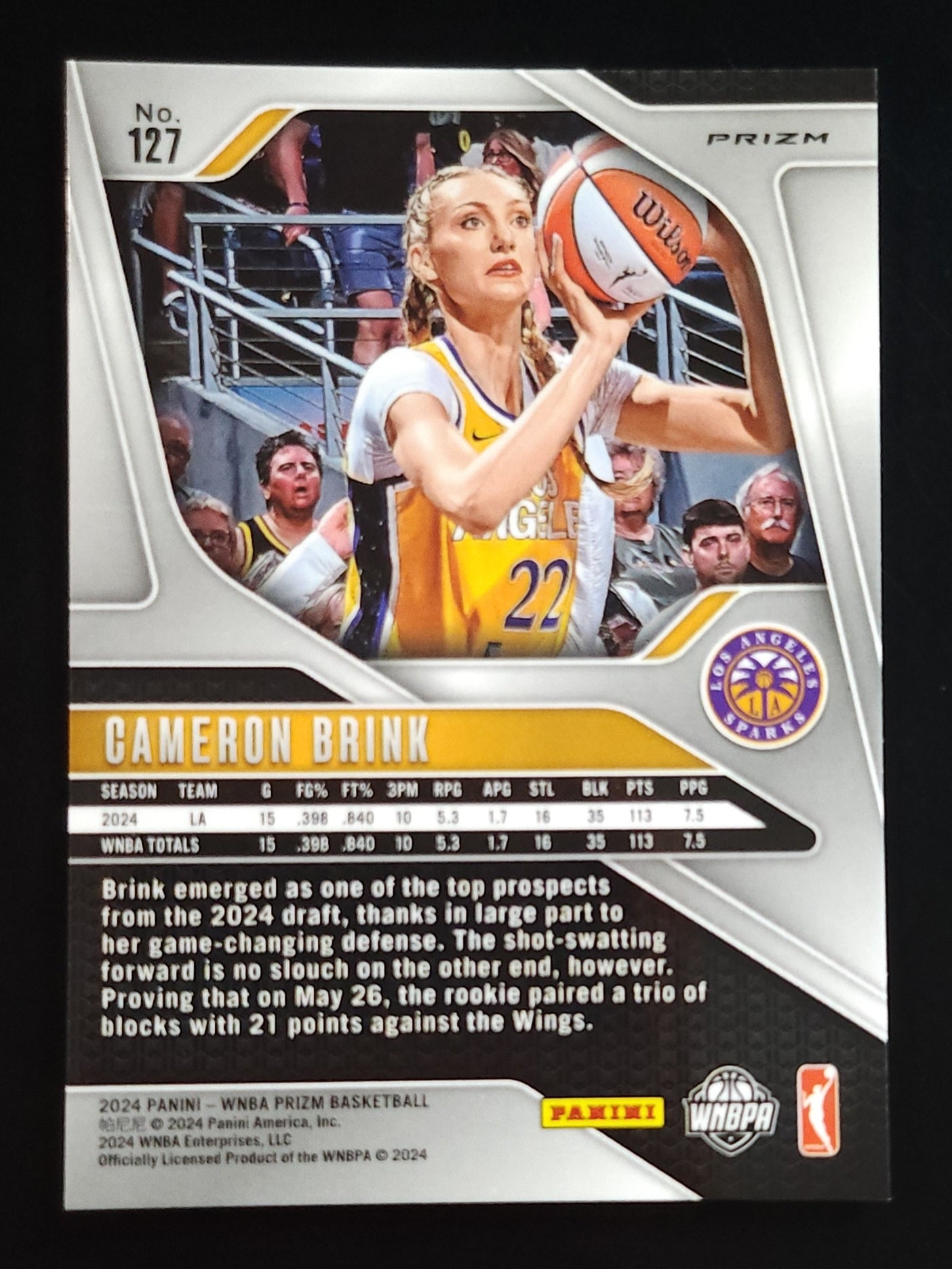 Cameron Brink 2024 WNBA Prizm Rookie Ice Prizm #127