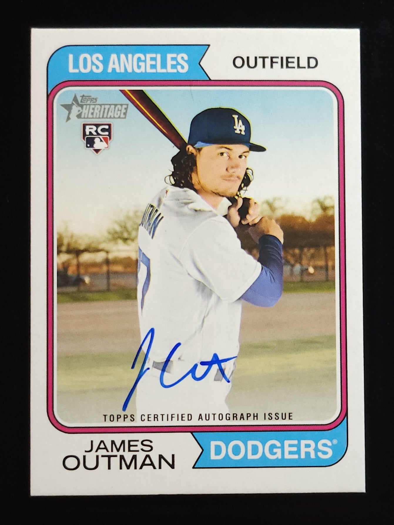 James Outman 2023 Heritage RC Real Ones Auto #ROA-JON Dodgers