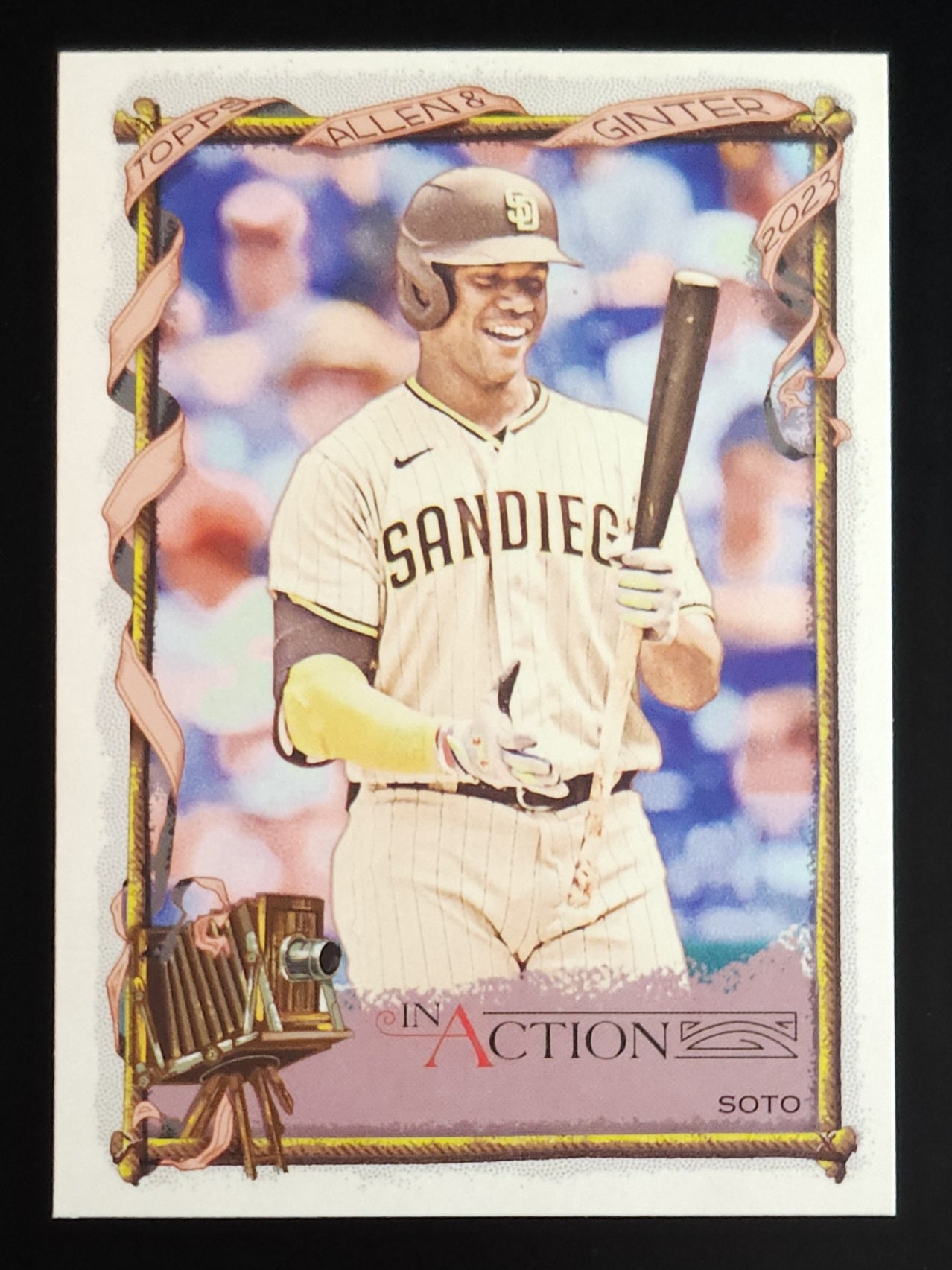 Juan Soto 2023 Allen & Ginter In Action Variation SP #39 Padres Mets