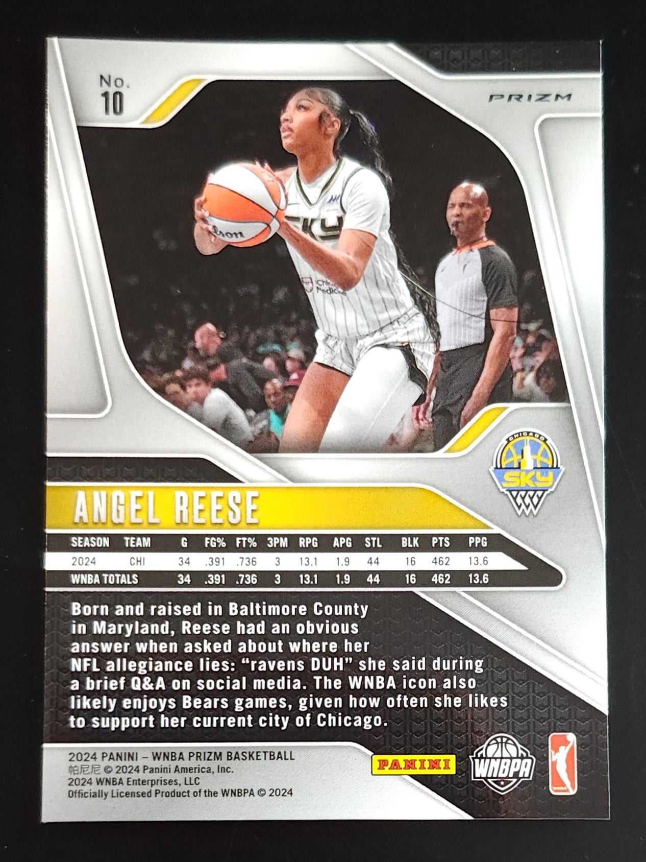 Angel Reese 2024 WNBA Prizm Rookie Silver Ice Prizm #10