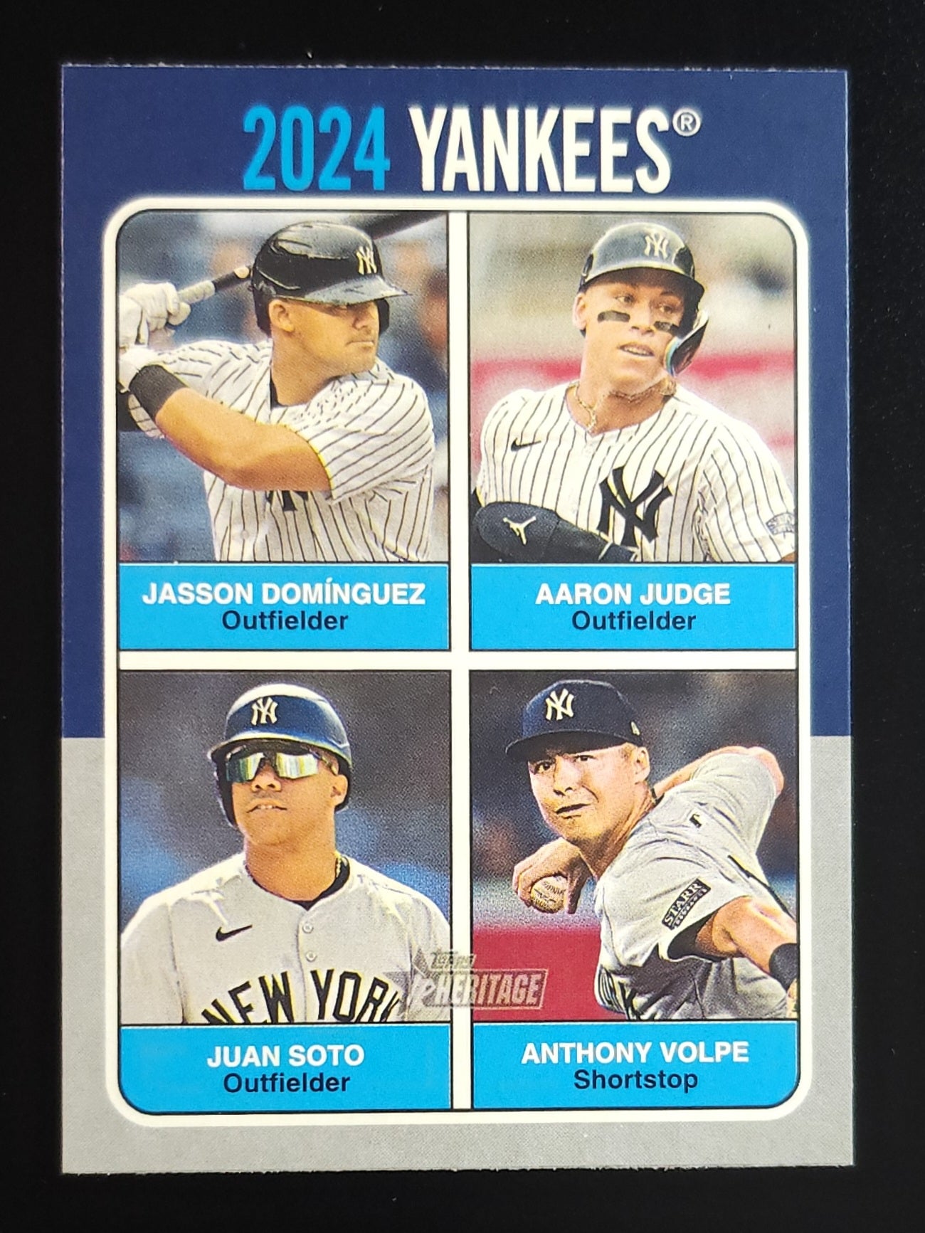 New York Yankees 2025 Heritage Quad Team Card Insert #75TQ3