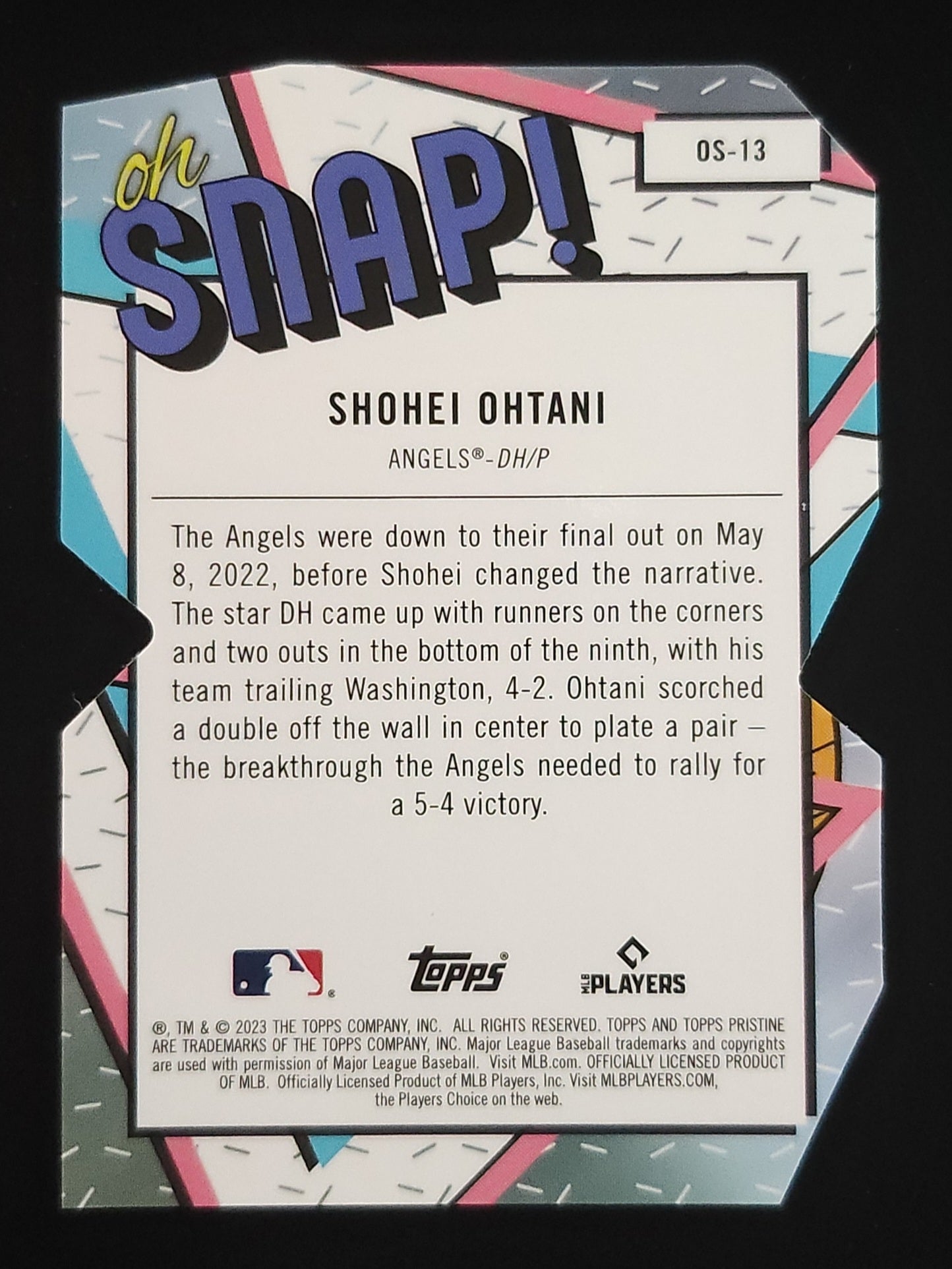 Shohei Ohtani 2023 Topps Pristine Oh Snap #OS-13 Angels Dodgers