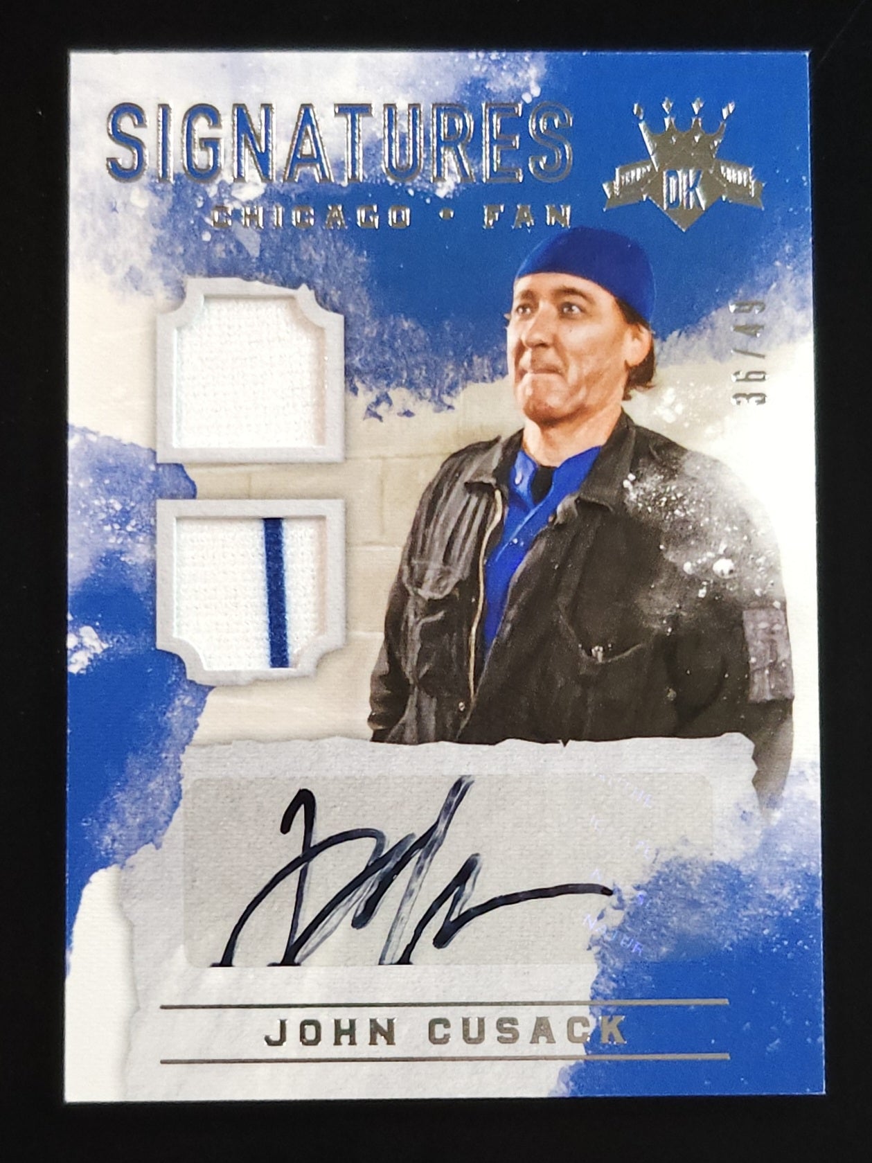 John Cusack 2017 Panini Diamond Kings Auto Dual Relic 36/49 #DKS-JC Cubs