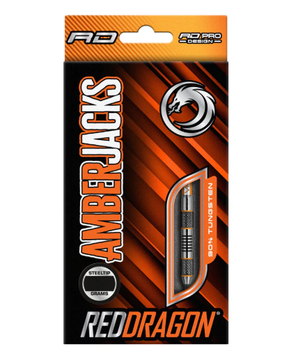 Red Dragon Amberjack 5 Steel Tip Darts - 22gm (1 Set of 3 Darts)