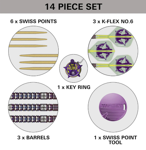Target Luke Littler World Champion 2025 Edition Steel Tip Darts - 23gm (set of 3 darts)