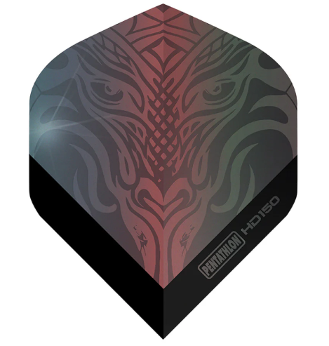 Pentathlon HD150 Holographic Dragon Dart Flights - Standard Gray - Pack of 3