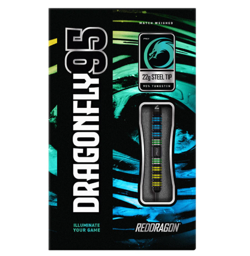 Red Dragon Dragonfly 95 Parallel Steel Tip Darts - 24gm (Set of 3 Darts)