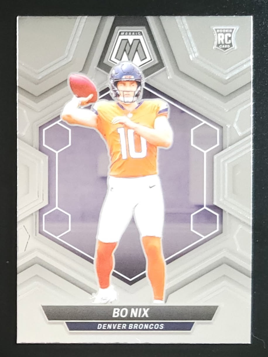Bo Nix 2024 Panini Mosaic RC #312 Broncos