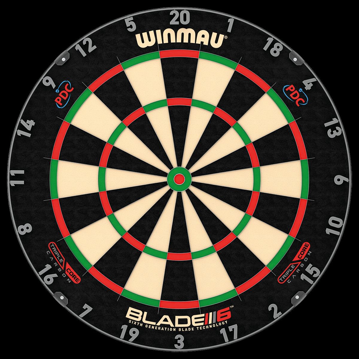 WINMAU BLADE 6 TRIPLE CORE STEEL TIP DARTBOARD - The Hobby Swap