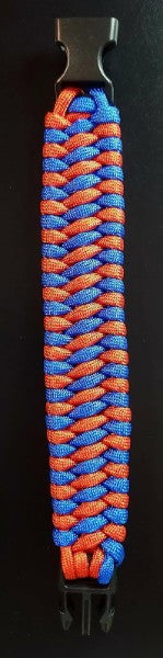Trilobite Paracord Handmade Bracelet - Red & Blue - Sizes Available