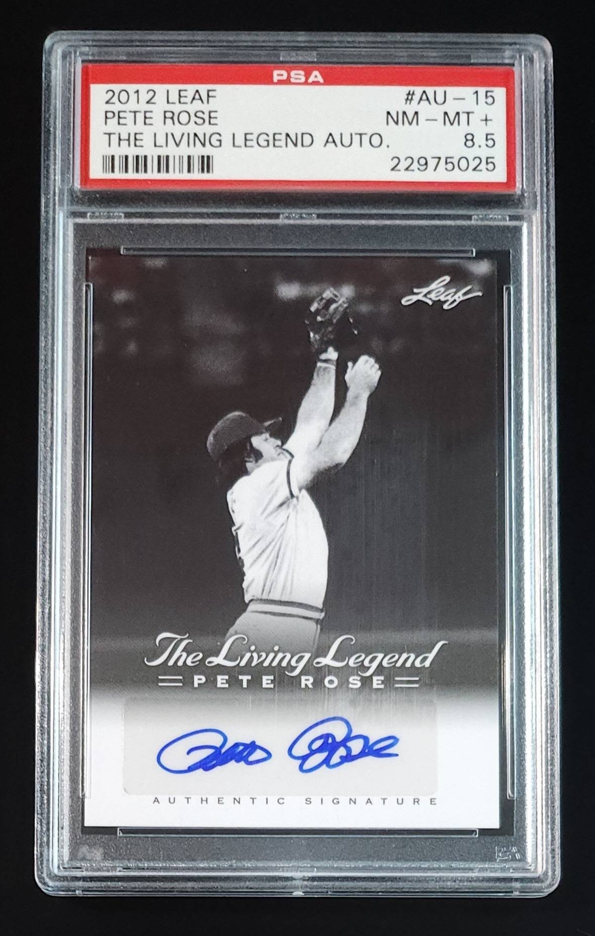 Pete Rose 2012 Leaf Living Legend Auto #AU-15 PSA 8.5 Reds Phillies - The Hobby Swap