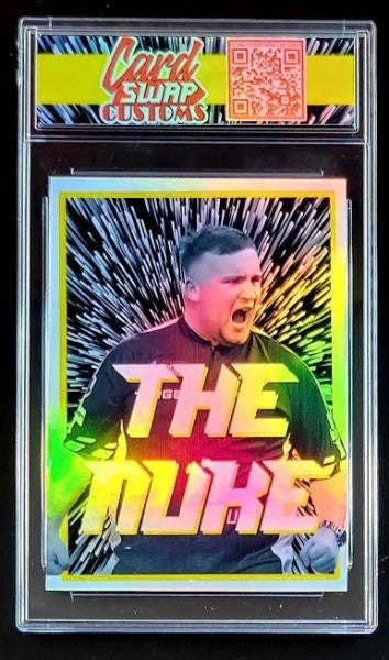 Luke "The Nuke" Littler Laser Custom Art Trading Card in Slab with Custom Tag - The Hobby Swap