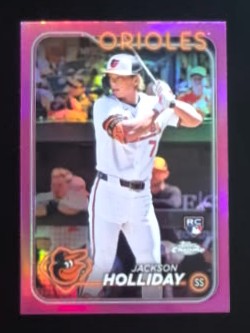 Jackson Holliday 2024 Topps Chrome Pink Refractor #88 Orioles