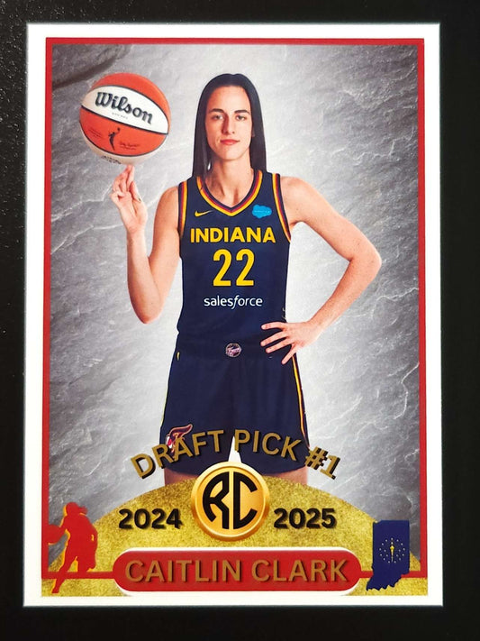 Caitlin Clark #1 Draft Pick Custom Card