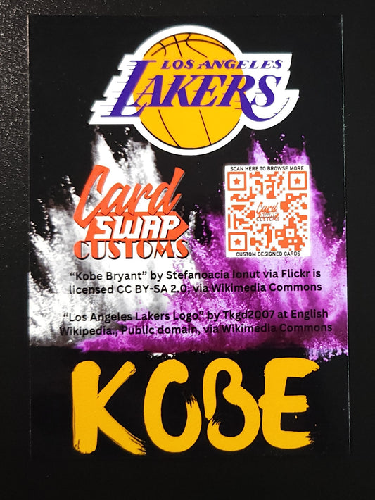 Kobe Bryant Color Explosion Black Custom Card