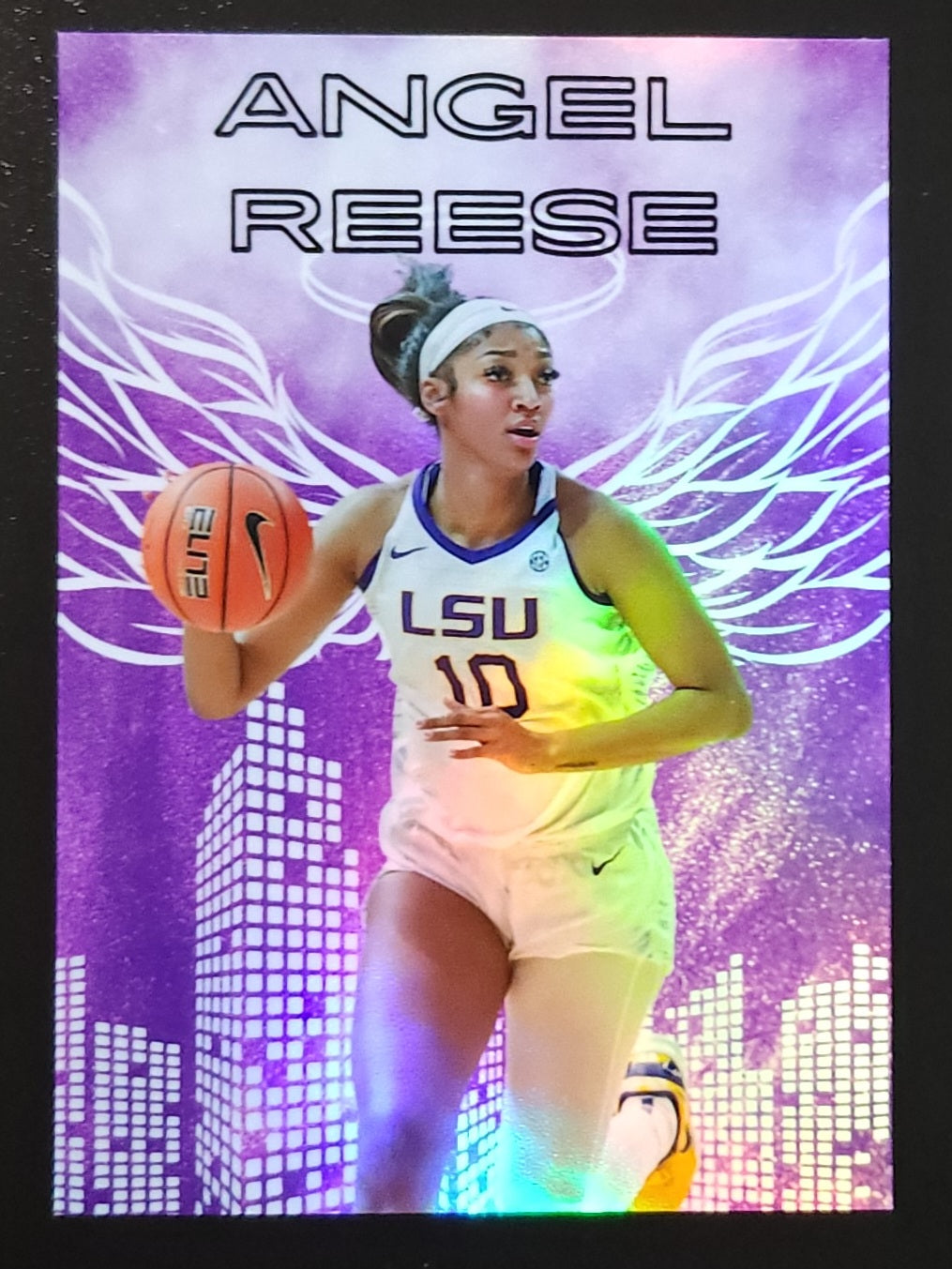 Angel Reese Refractor Custom Card