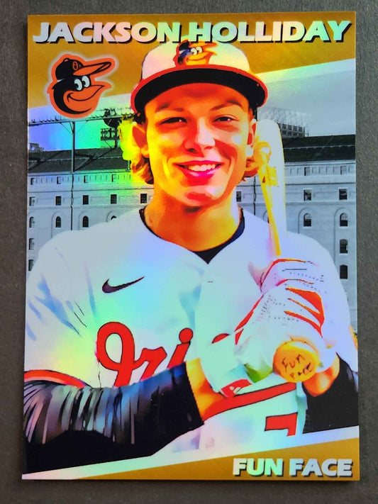 Jackson Holliday 89 Fun Face Gold Holo Card Swap Custom Card