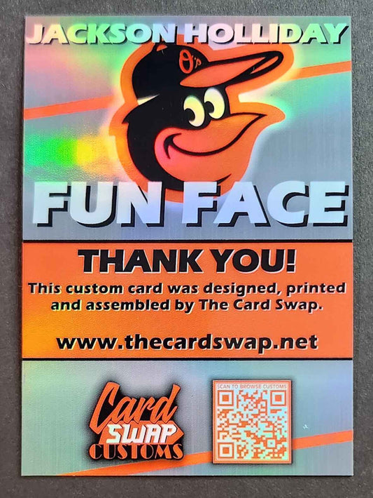 Jackson Holliday 89 Fun Face Holo Card Swap Custom Card