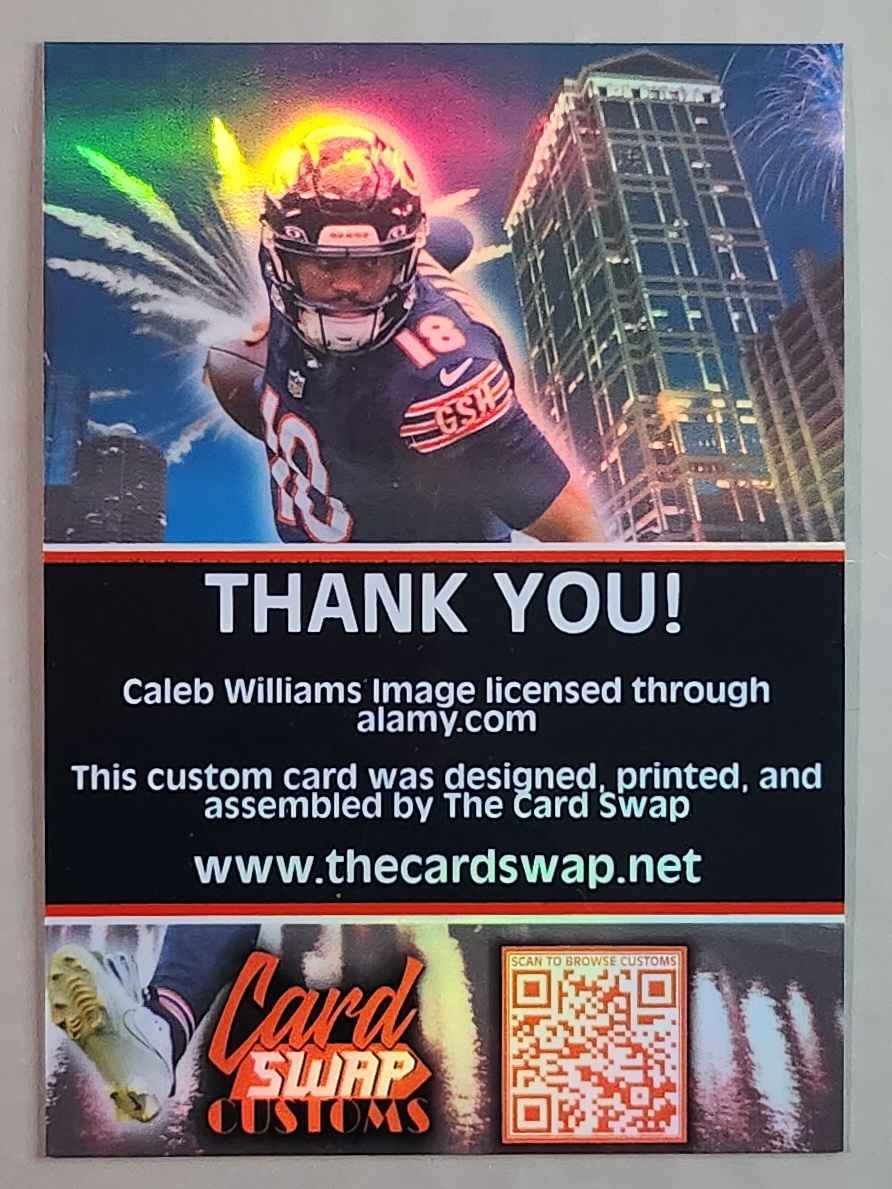 Caleb Williams AirTown Holo Card Swap Custom Card