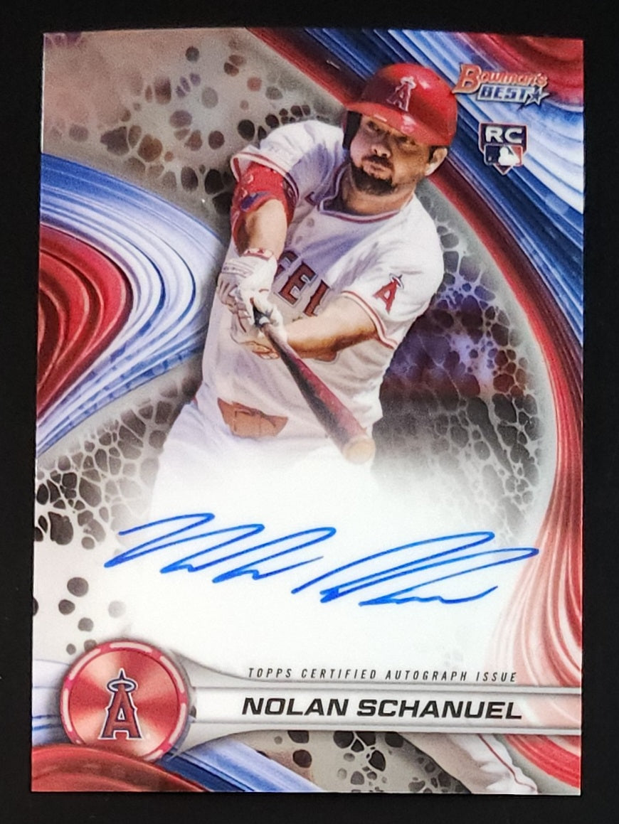 Nolan Schanuel 2024 Bowman's Best Rookie Auto #B24-NS Angels - The Hobby Swap