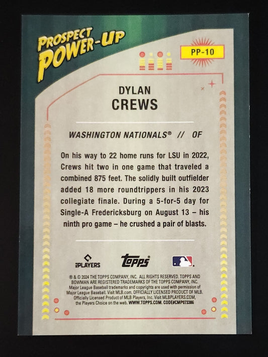 Dylan Crews 2024 Bowman Chrome Prospect Power Up Blue Mojo 135/150 #PP-10 Nationals - The Hobby Swap