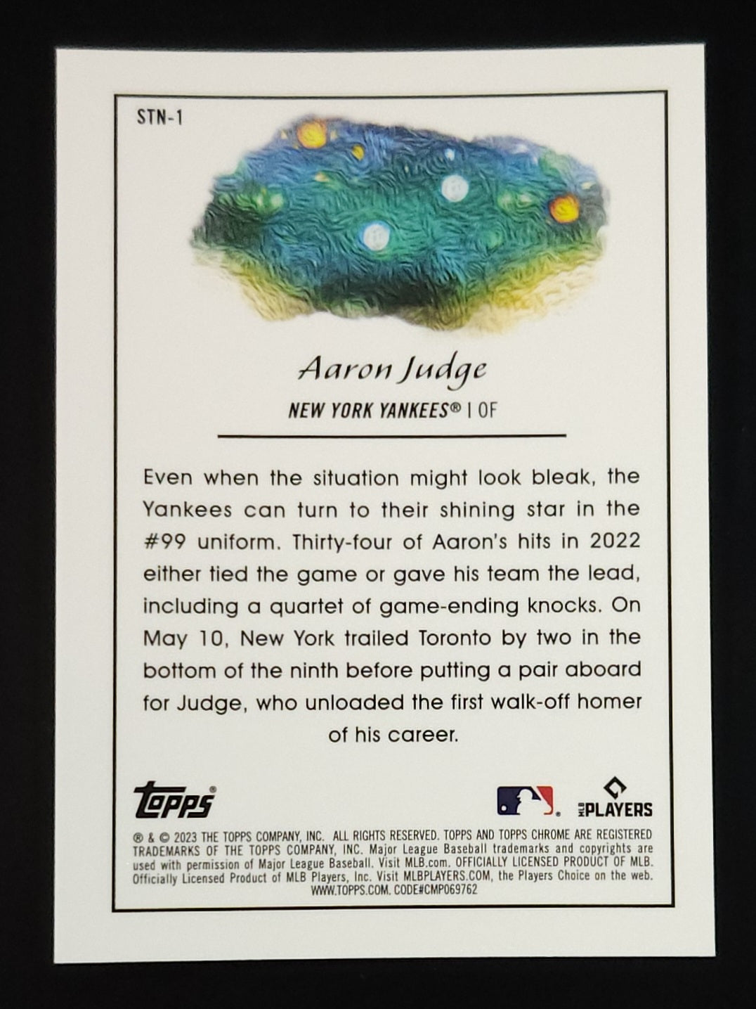 Aaron Judge 2023 Topps Cosmic Chrome Stars in the Night #STN-1 Yankees - The Hobby Swap