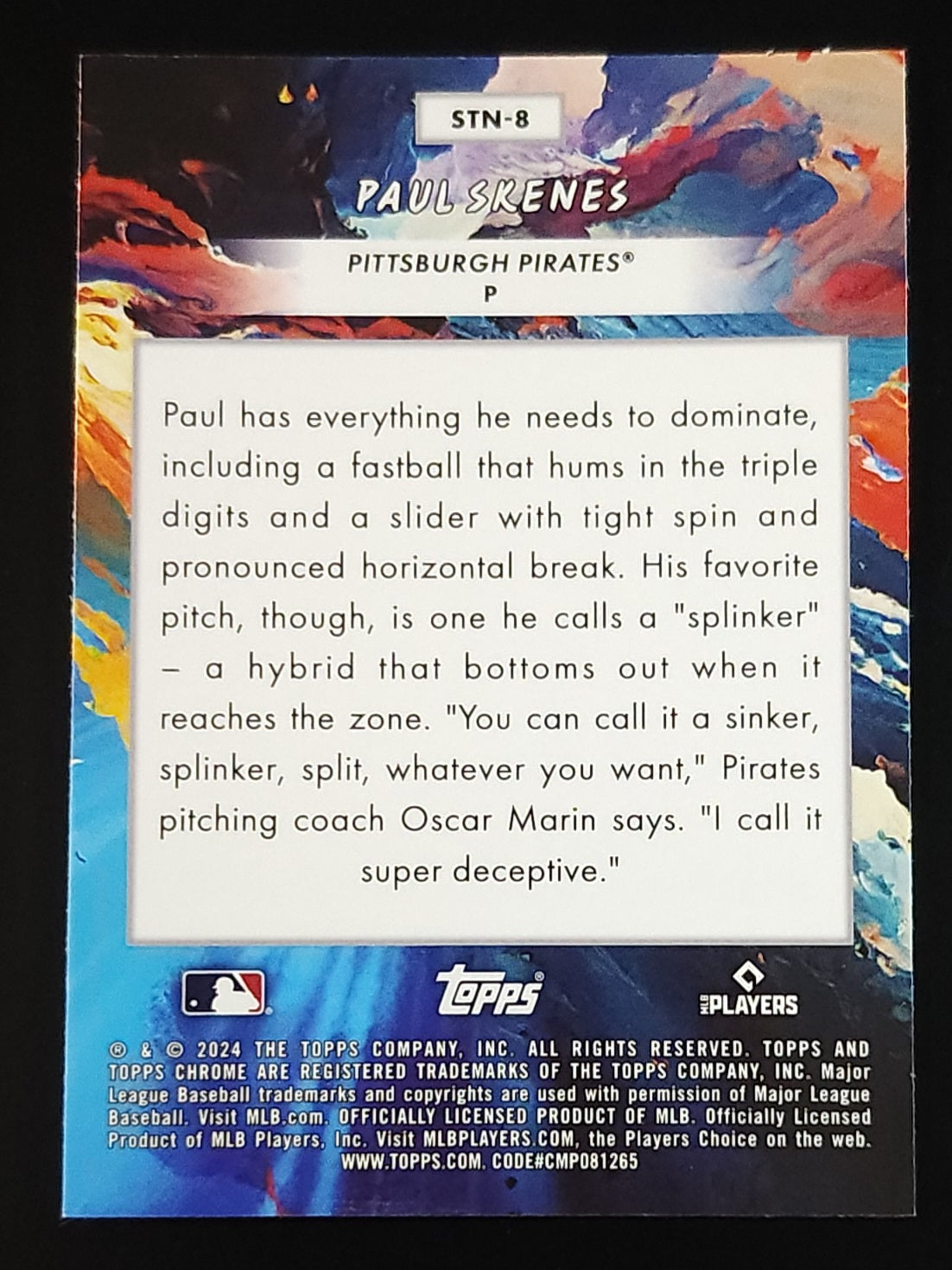 Paul Skenes 2024 Topps Cosmic Chrome Stars in the Night Rookie #STN-8 Pirates - The Hobby Swap