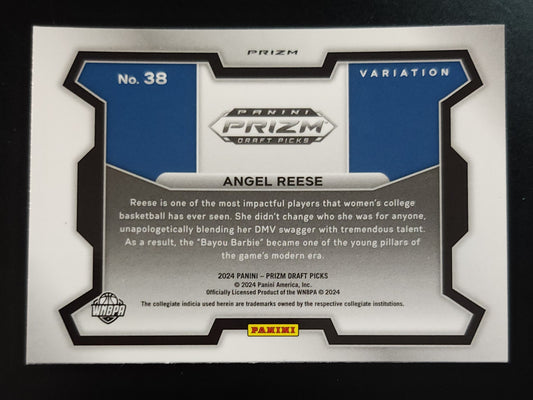 Angel Reese 2024 Prizm Draft Picks Rookie Variation Red Ice Prizm #38 - The Hobby Swap