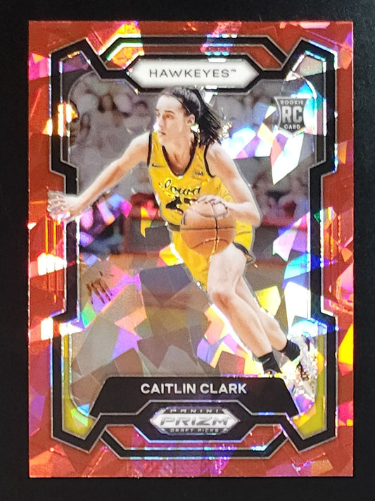 Caitlin Clark 2024 Prizm Draft Picks Rookie Red Ice Prizm #57 - The Hobby Swap