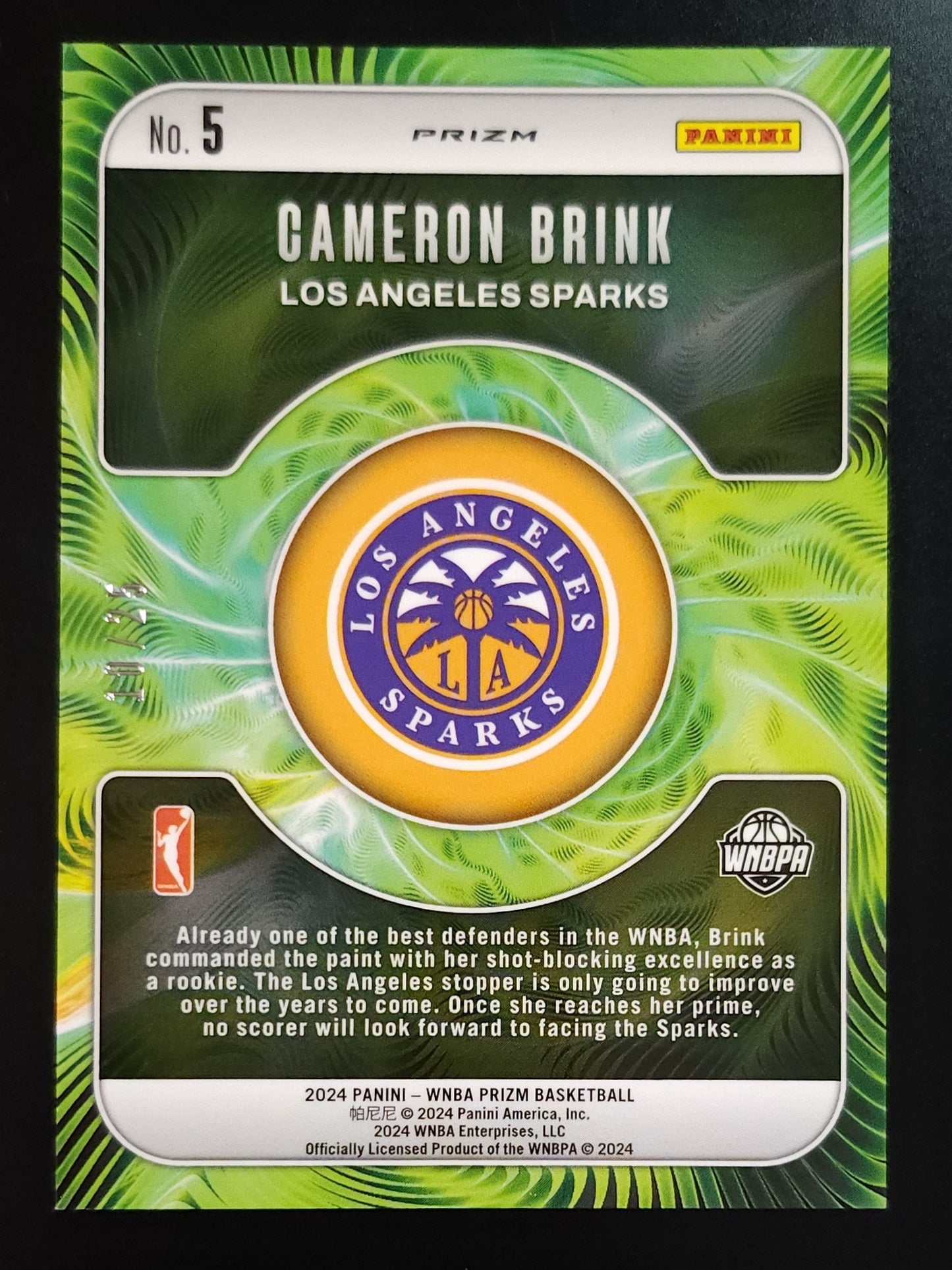 Cameron Brink 2024 WNBA Prizm Fractal Rookie Mojo Prizm 10/25 - The Hobby Swap