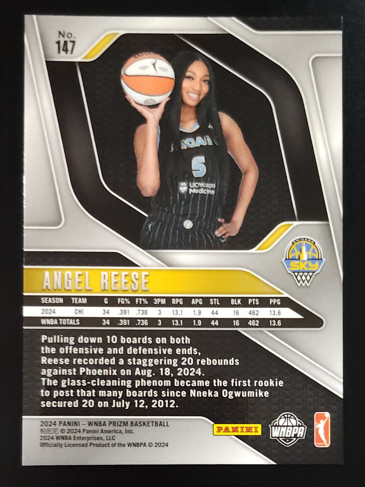 Angel Reese 2024 WNBA Prizm Rookie Variation #147 - The Hobby Swap