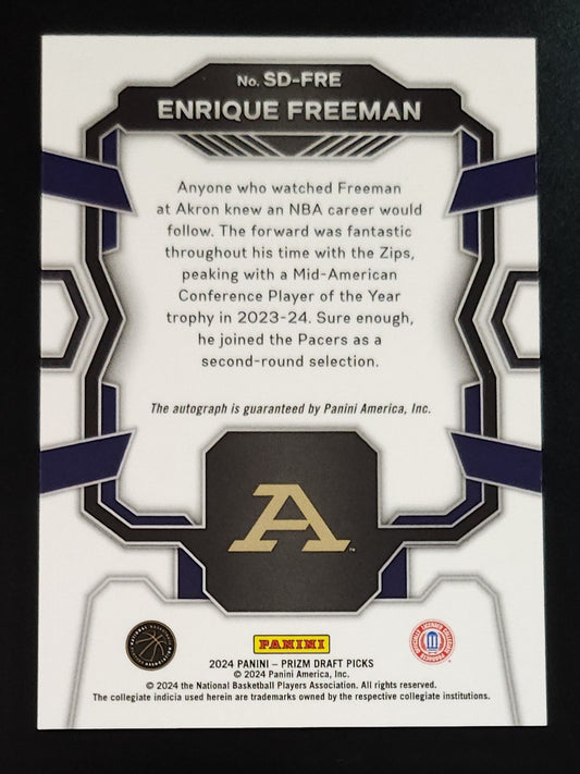 Enrique Freeman 2024 Prizm Draft Picks Signing Day Rookie Auto #SD-FRE - The Hobby Swap