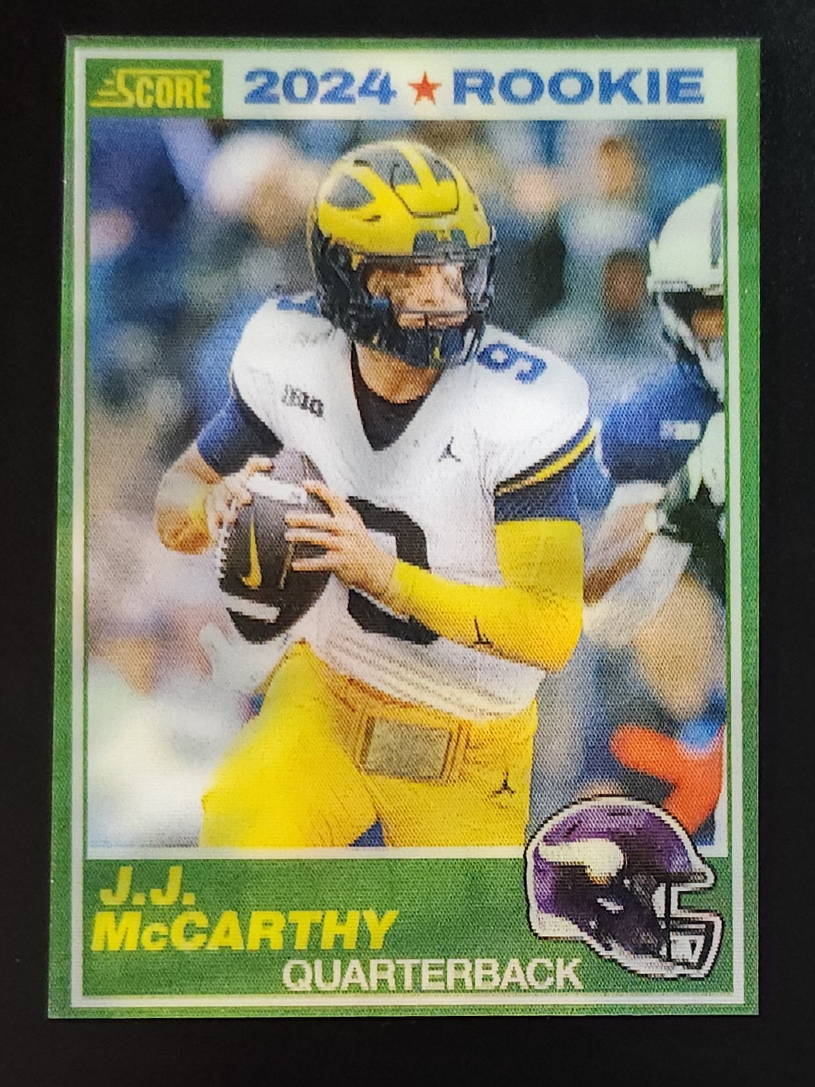 JJ McCarthy 2024 Score Dynamic 1989 Rookie #8 Vikings - The Hobby Swap