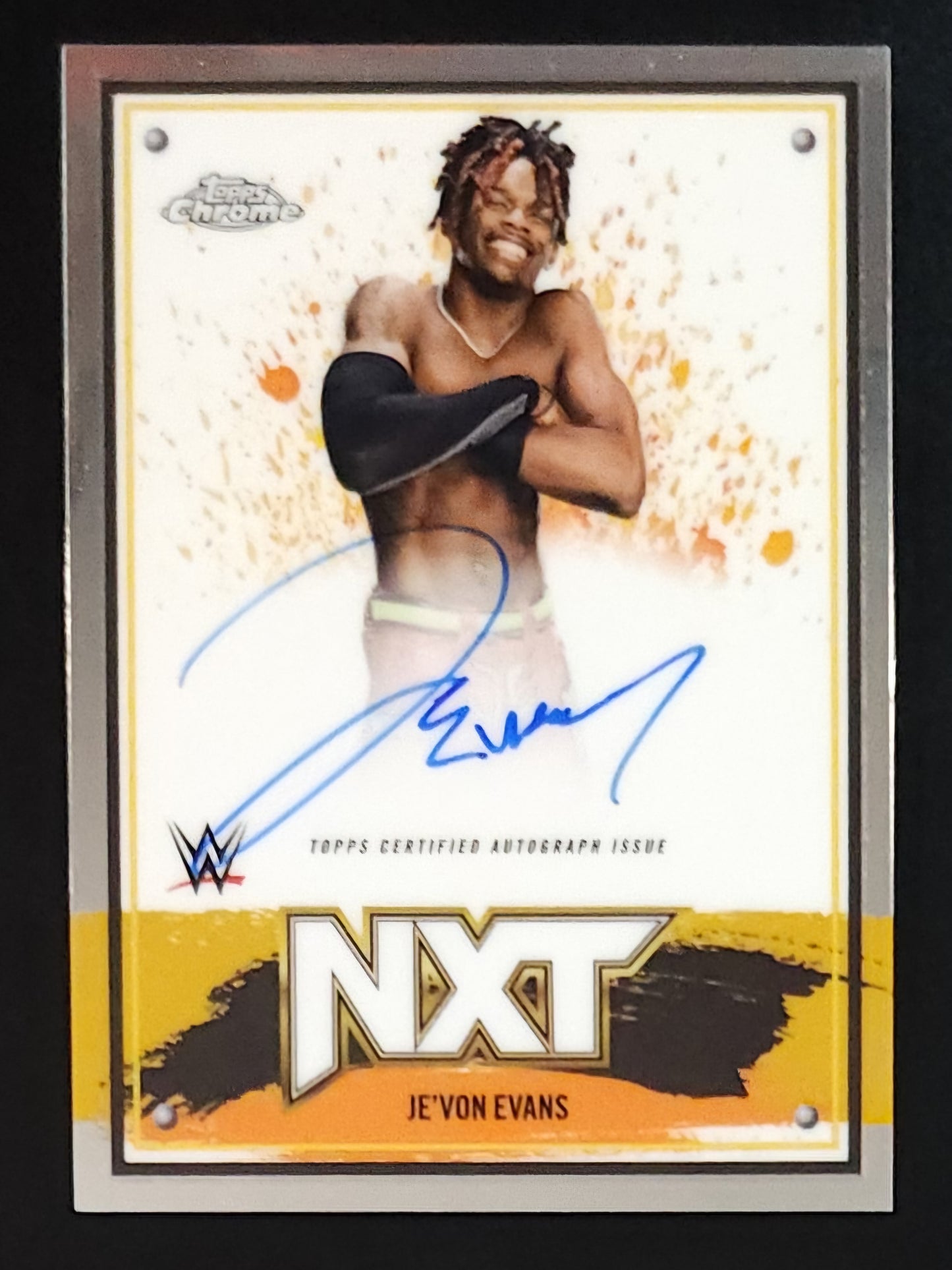 Je'Von Evans 2025 Topps WWE Chrome NXT Auto #NXT-JVE - The Hobby Swap