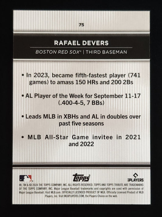 Rafael Devers 2024 Topps Tribute Orange Parallel 25/25 #75 Red Sox