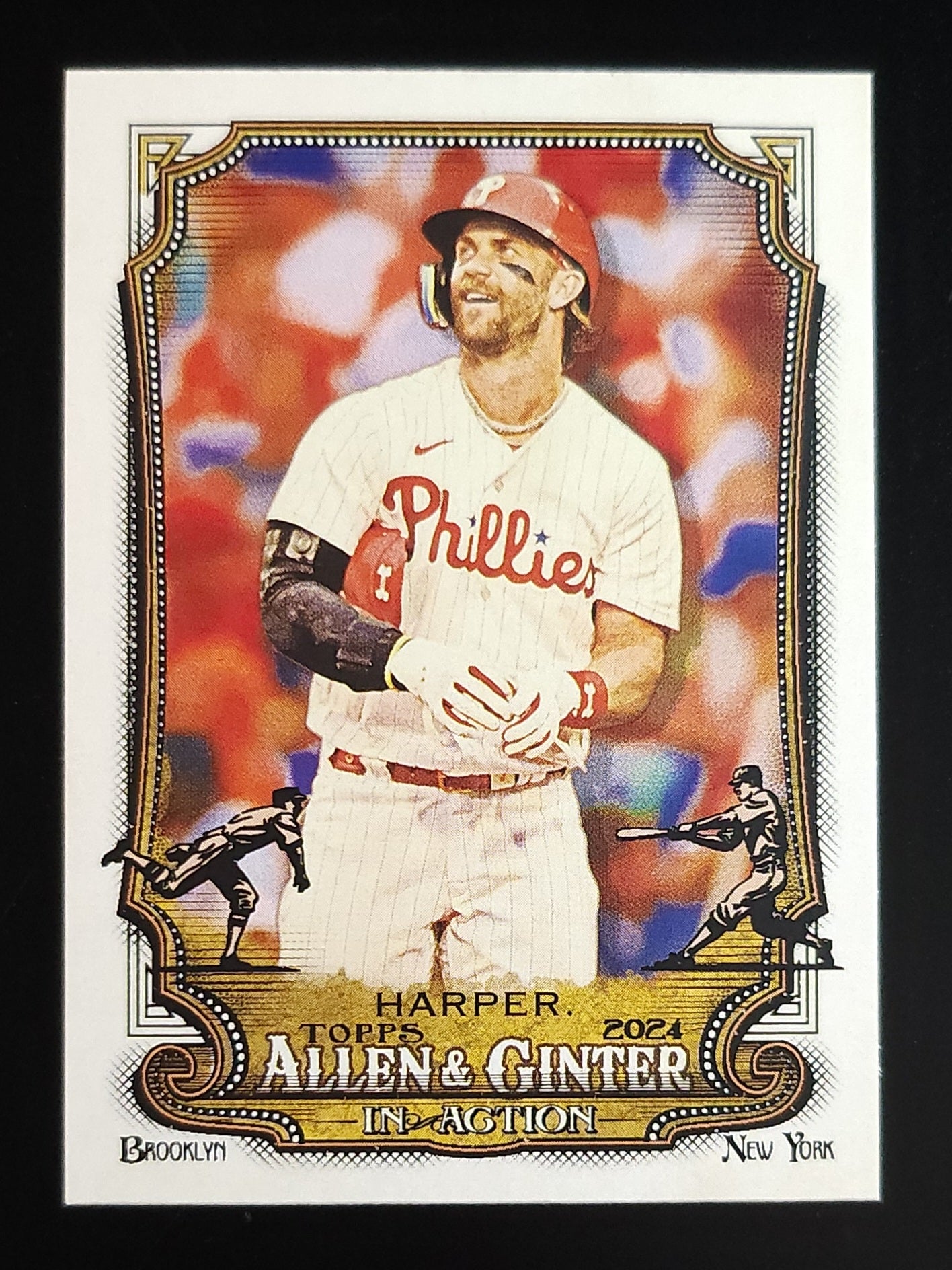 Bryce Harper 2024 Allen & Ginter In Action Variation SP #IA-24 Phillies