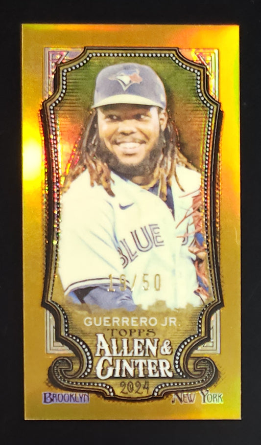Vlad Guerrero Jr 2024 Allen & Ginter Mini Gold Refractor 19/50 #200 Blue Jays