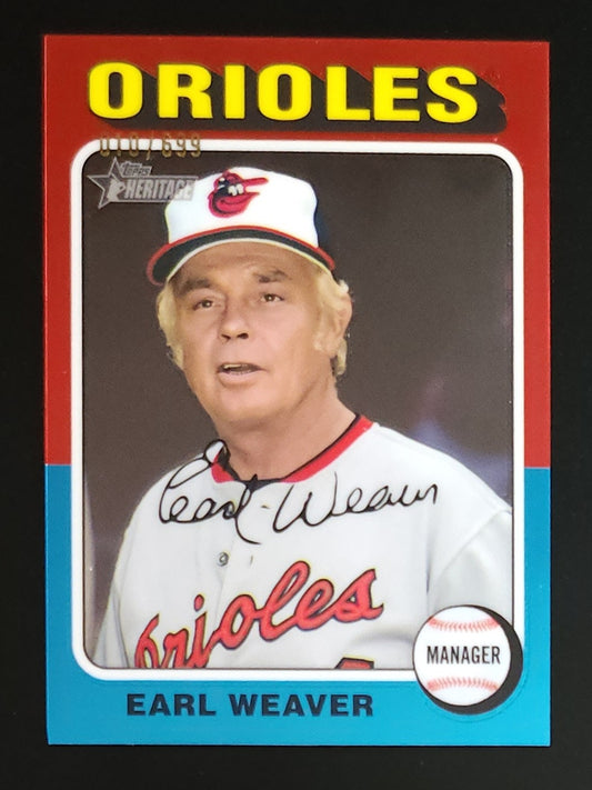 Earl Weaver 2025 Heritage Refractor 10/699 Orioles