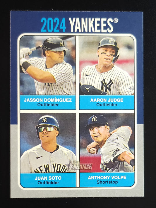 New York Yankees 2025 Heritage Quad Team Card Insert #75TQ3