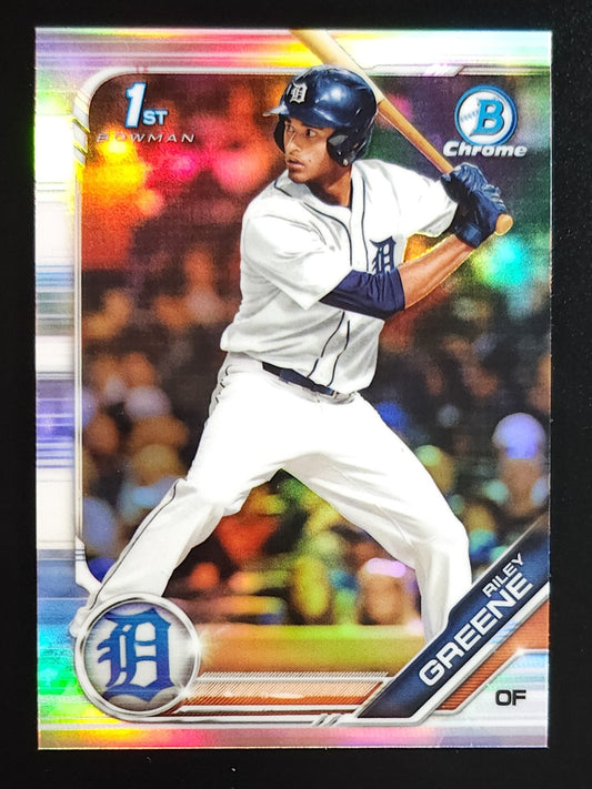 Riley Greene 2019 Bowman Chrome 1st Refractor #BDC-50 Tigers