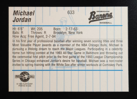 Michael Jordan 1994 Fleer ProCards #633 White Sox