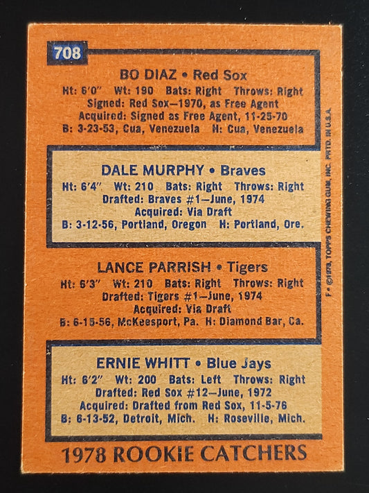 Dale Murphy/Lance Parrish/Bo Diaz/Ernie Whitt 1978 Topps Rookie Catchers #708