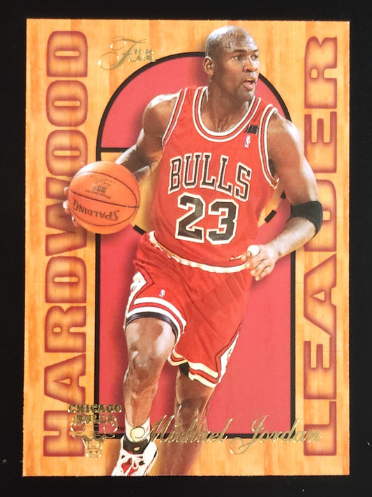 Michael Jordan 1995-96 Fleer Flair Hardcourt Leader #4 Bulls