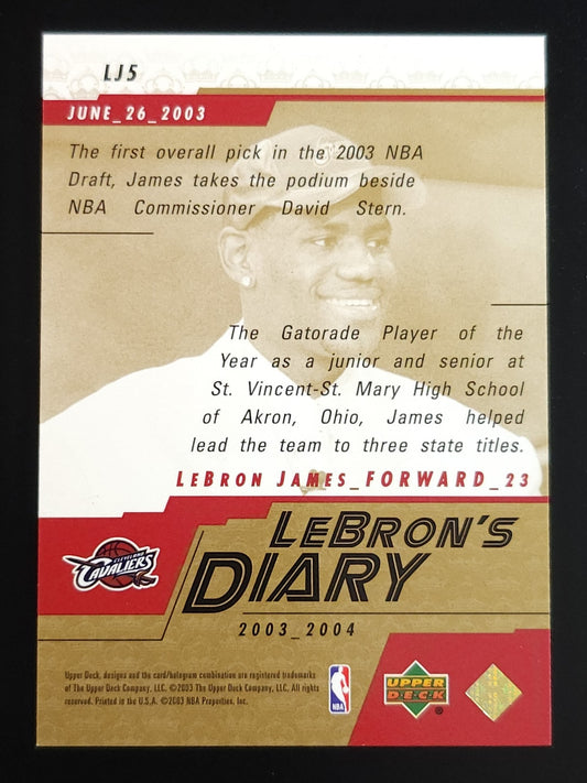 LeBron James 2003-04 Upper Deck LeBron's Diary #LJ5