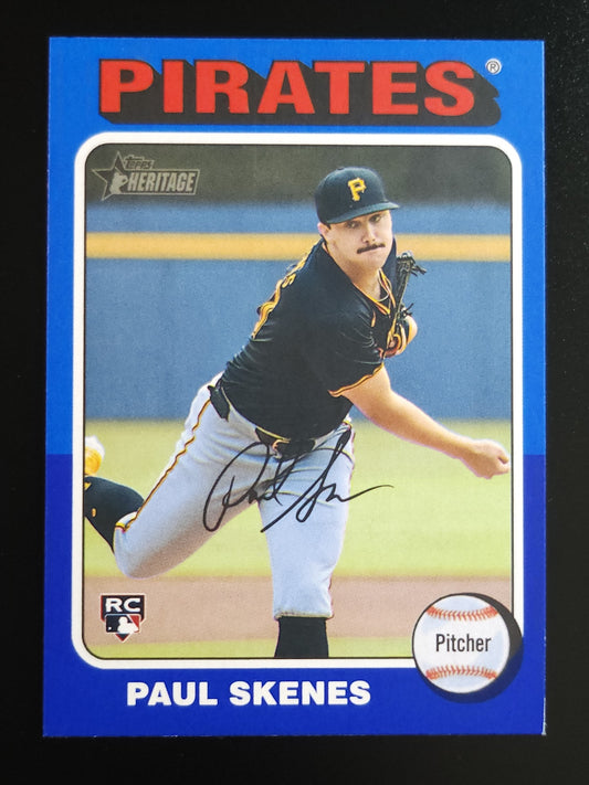 Paul Skenes 2024 Heritage High RC Blue Border #594 Pirates