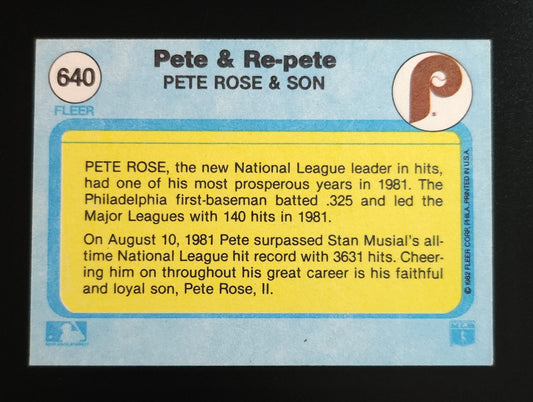 Pete & Re-Pete 1982 Fleer #640 Phillies