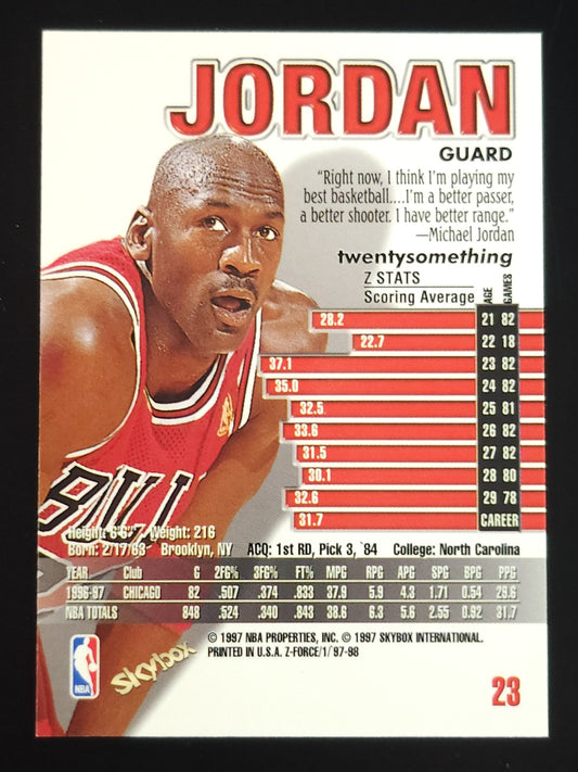 Michael Jordan 1997-98 Sky Box Z Force #23 Bulls