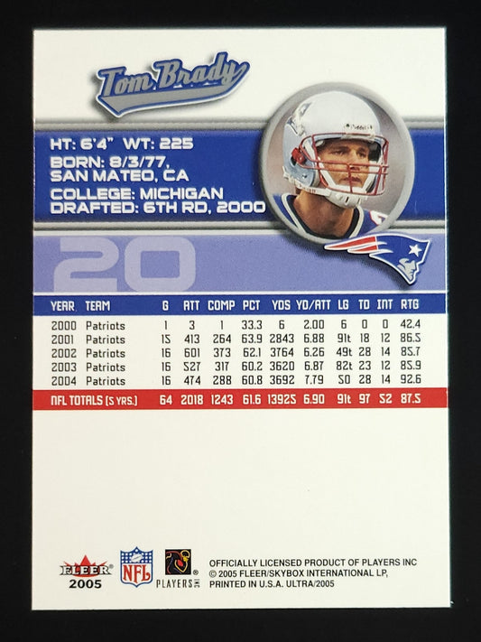 Tom Brady 2005 Fleer Ultra #20 Patriots