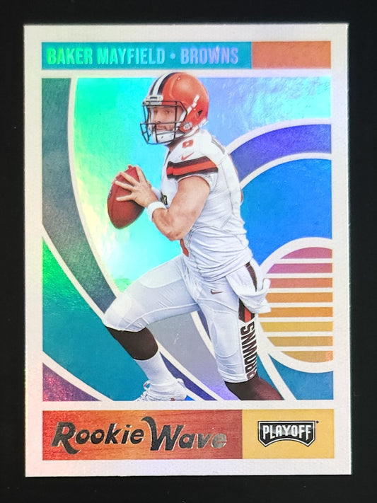 Baker Mayfield 2018 Panini Playoff Rookie Wave #1 Browns Buccaneers